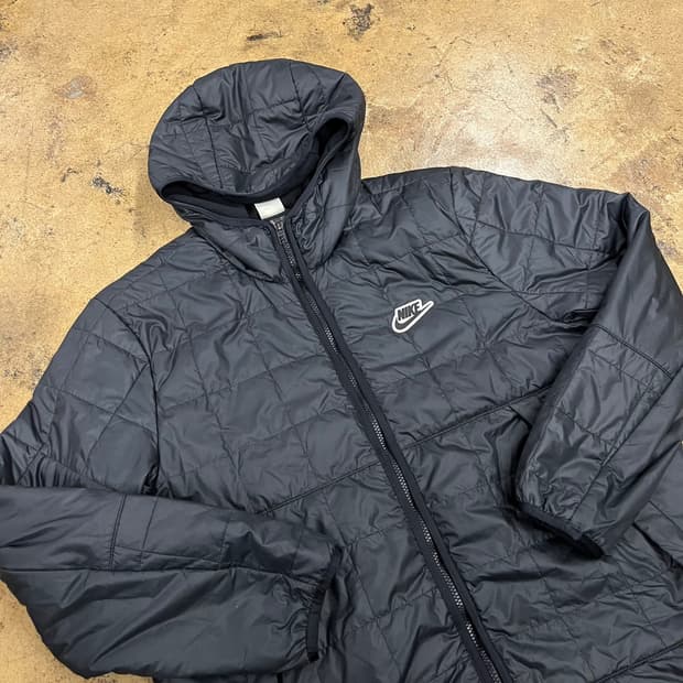 [정품/XL] 나이키 후드 패딩 블랙 b18