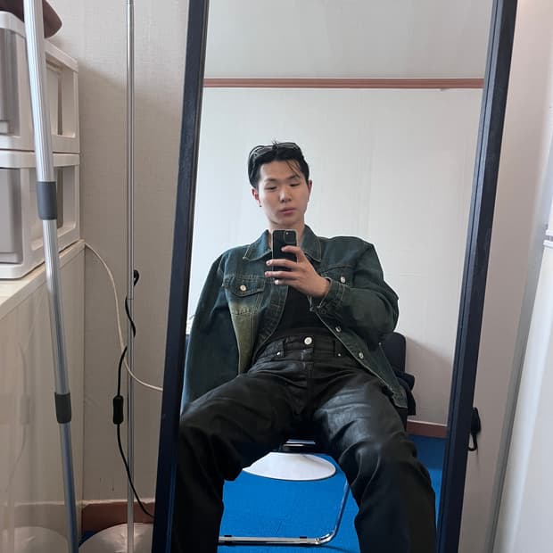 빈티지 워싱 데님자켓