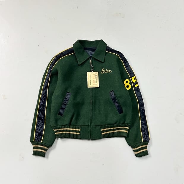 휴스턴 그린 울 리버시블 스타디움 자켓 