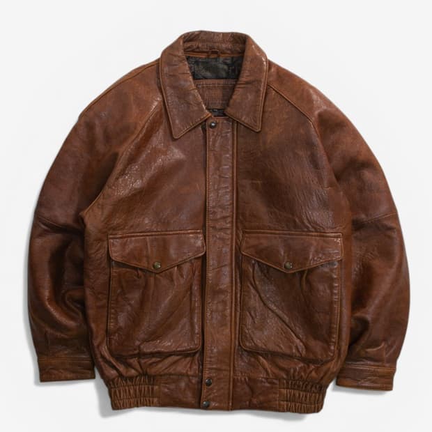 O-0313 Stranth A-2 jacket *sheep skin