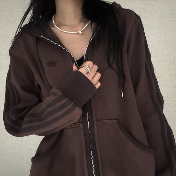 아디다스 딥초코 브라운 파이어버드 집업 