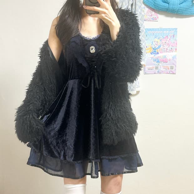 빈티지 엑시즈팜 보석 원피스 슈가슈가룬 바닐라 히메갸루 로걀 라떼 긱시크