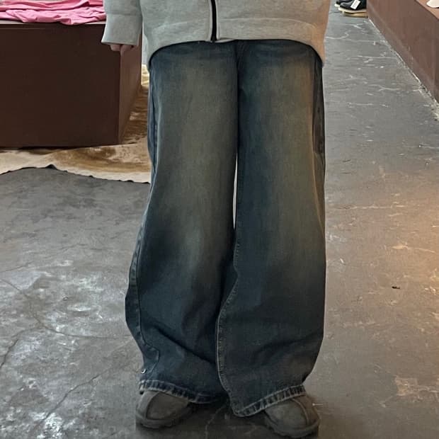 빈티지 워싱 데님 팬츠 H1955