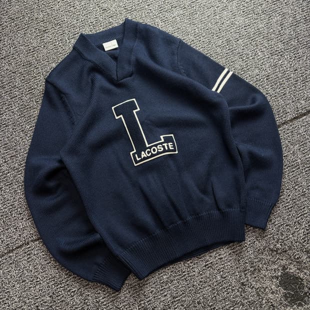 라코스테 빅로고 프레피 해비울 스웨터 2958
