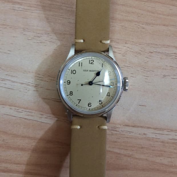 [세인트마틴/산 마틴] 오토매틱 시계 / 오렌지브라운 스트랩
