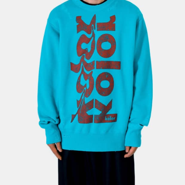 kolor 컬러 22FW 데미지 스웻셔츠