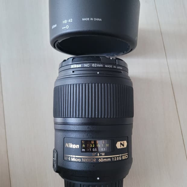 니콘 AF-S Micro NIKKOR 60mm 1:2.8G ED 렌즈