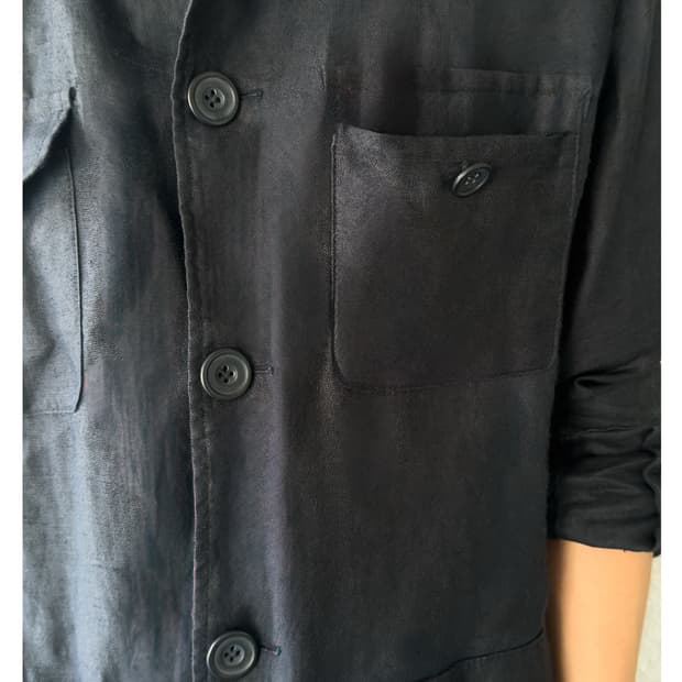 Multipocket Linen Shirt Jacket