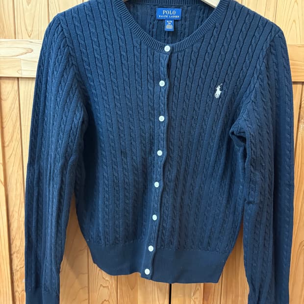 폴로 랄프로렌 네이비 케이블 가디건