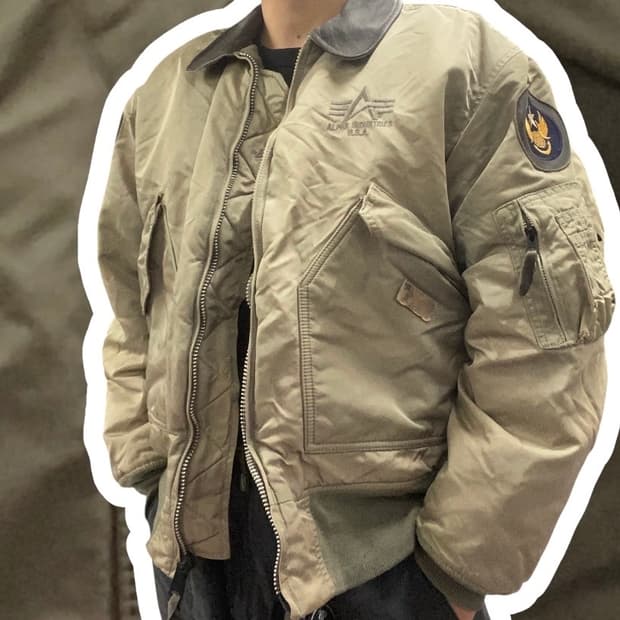 90s 알파인더스트리 FLT-45P 항공자켓 L V29