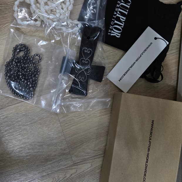 스컬프터 카드십자가 지갑 