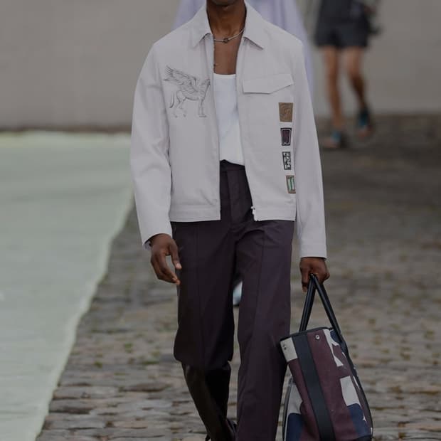 에르메스 페가수스 레더 패치 쇼라인 셔츠자켓