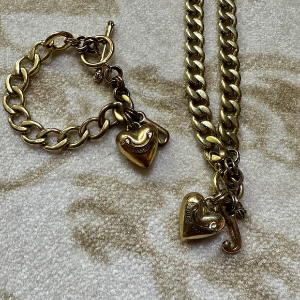 쥬시꾸뛰르 체인 목걸이 팔찌 세트