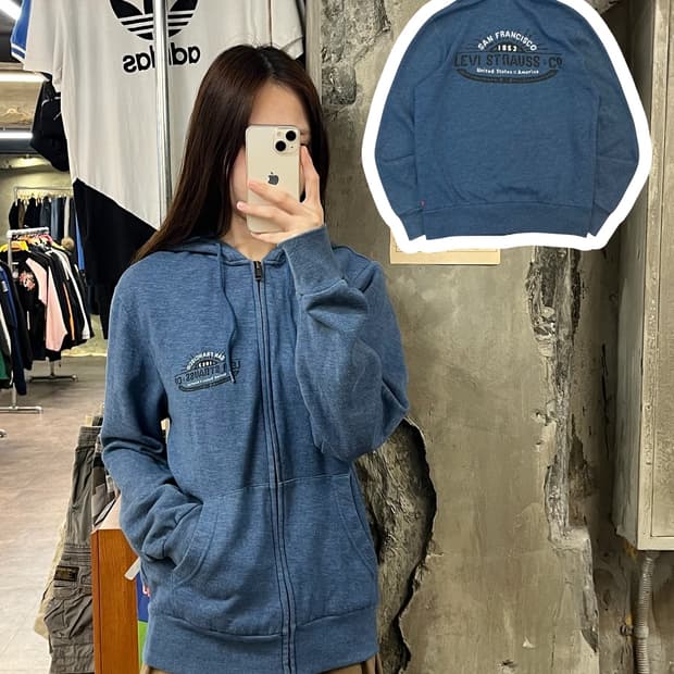 리바이스 후드집업 블루 S #csz889