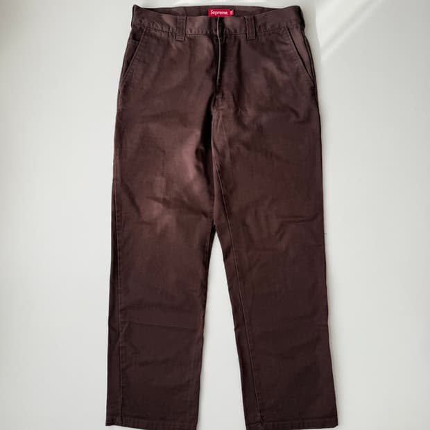 슈프림 워크 팬츠 브라운