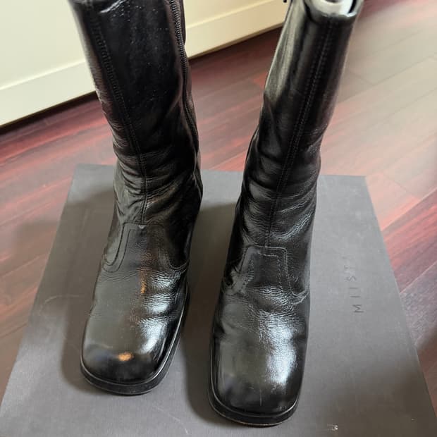 미스타 블랙 부츠 miista