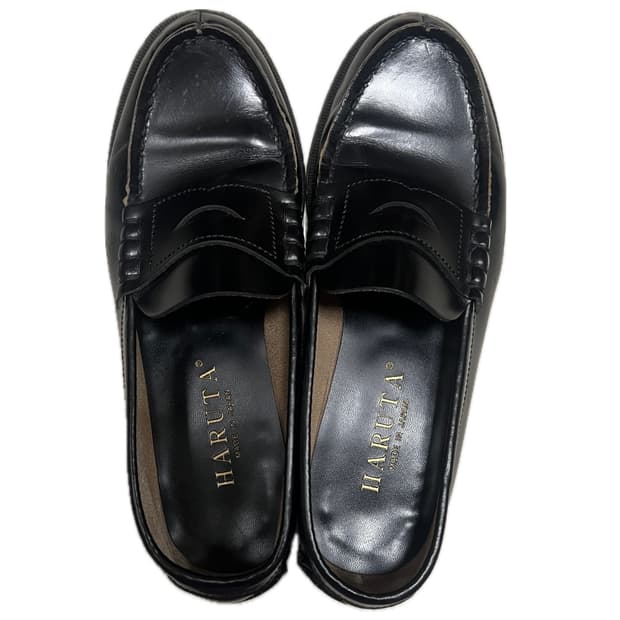 하루타 여성용 소가죽 페니로퍼 BLACK