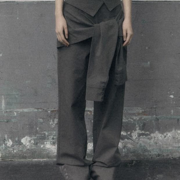 보헤미안서울 턴업 와이드 팬츠 1size