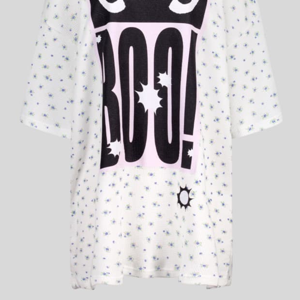 샵페어리 cat's eyes flower waffle top (ivory