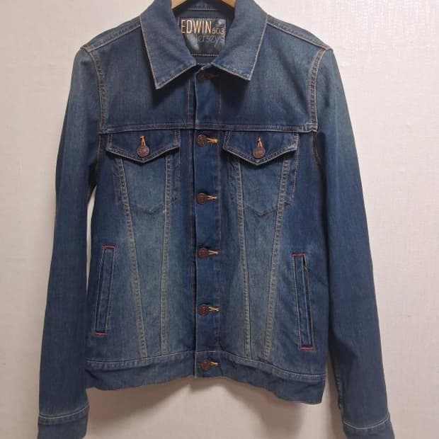 일본판 에드윈 데님청쟈켓 다크블루워싱 져지데님 90 95 