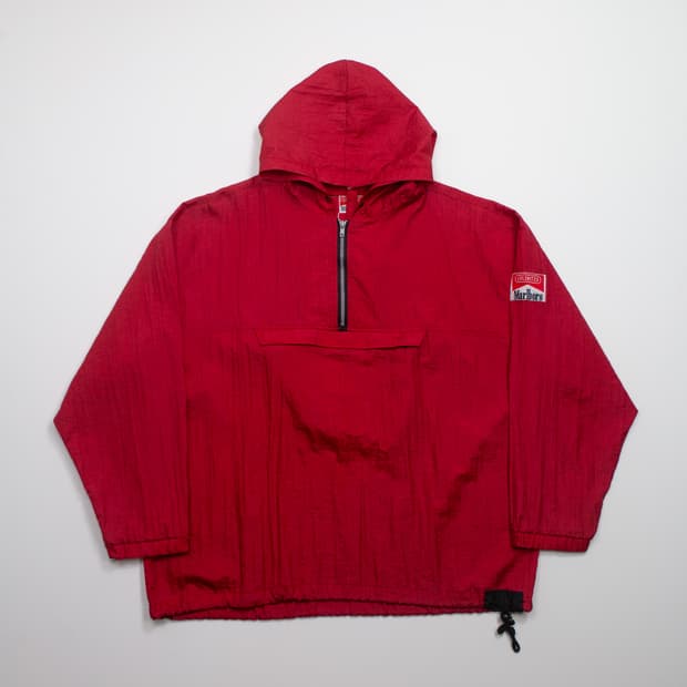 90s 말보로 패커블 아노락 파카 레드