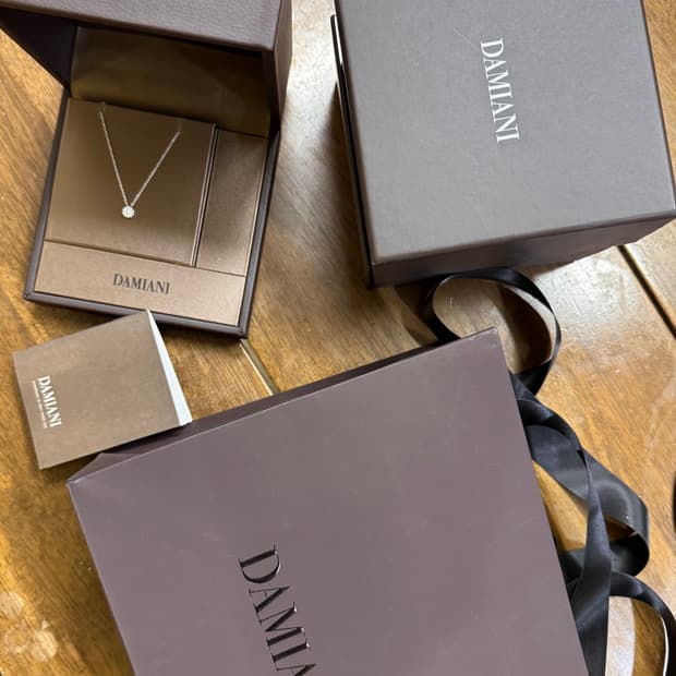 다미아니 마르게리타 6mm 원써클 네크리스 화이트골드 목걸이 디올 프라다