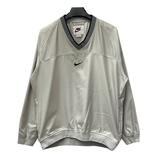 나이키 올드스쿨 베이지 언발란스 브이넥 바람막이 웜업 L