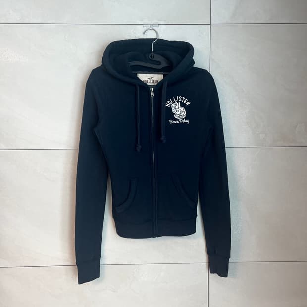 홀리스터 극희귀 딱붙핏 대장 후드집업 네이비 [XS]