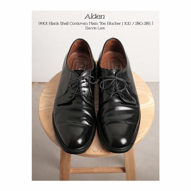 알든 9901 10D(280-285)사이즈 블랙 코도반 플레인토더비