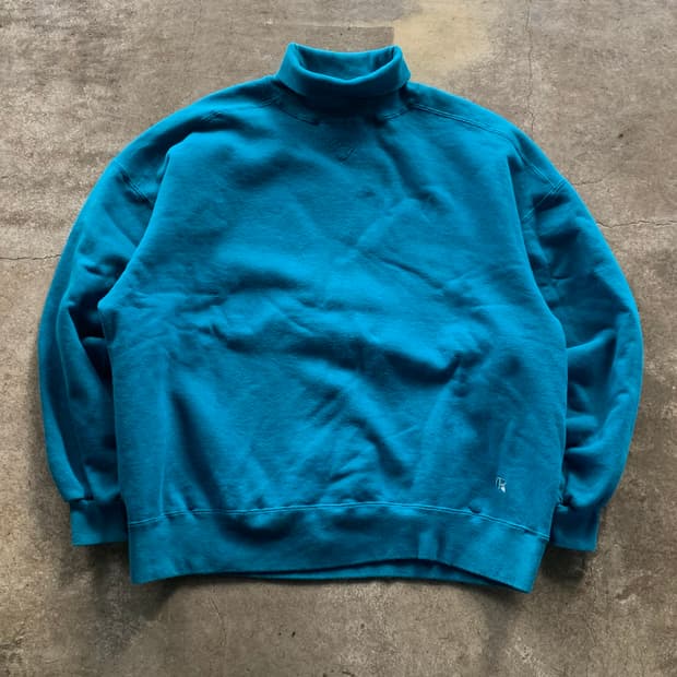 90s 러셀 애슬레틱 하이코튼 롤넥 스웻셔츠