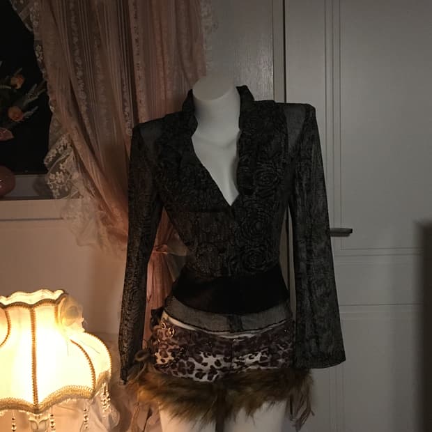 핀터 오네갸루 시스루 가디건