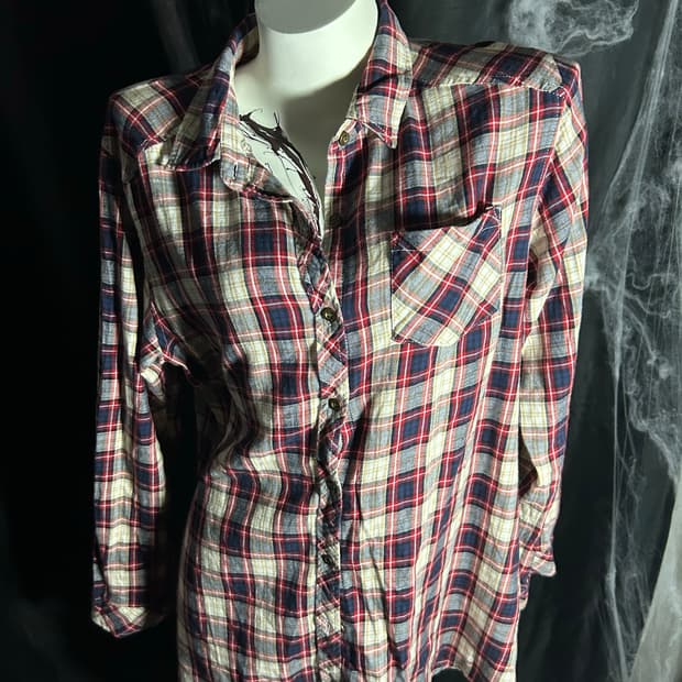 red back typo check shirts