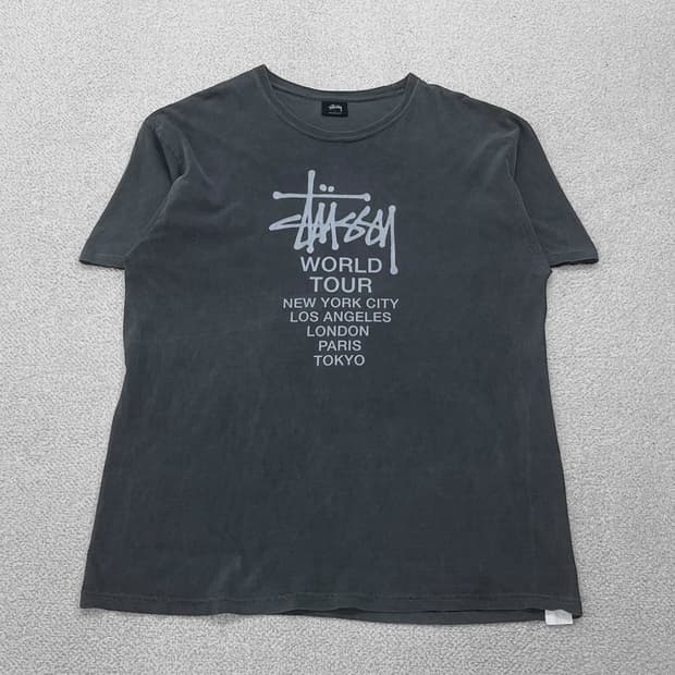 스투시 Stussy 재팬 월드투어 피그먼트 반팔티