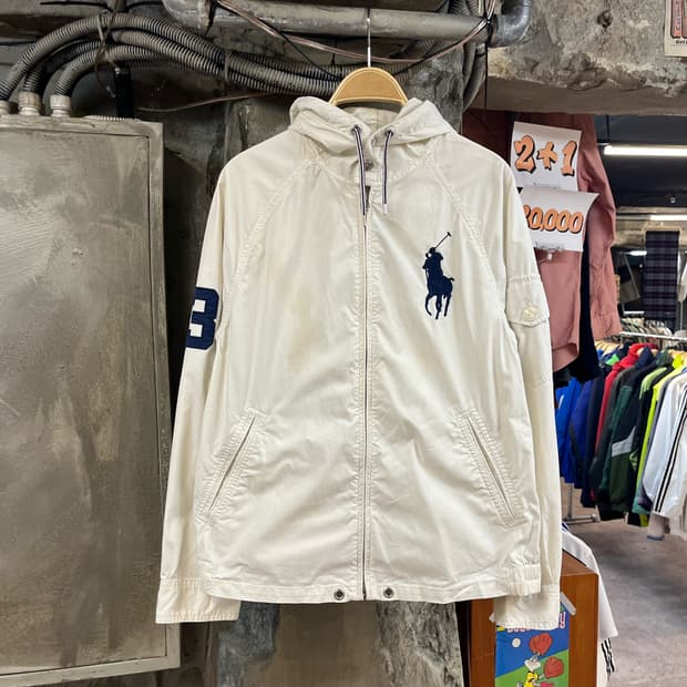 폴로 랄프로렌 빅포니 후드 자켓 화이트 L #csz2975 
