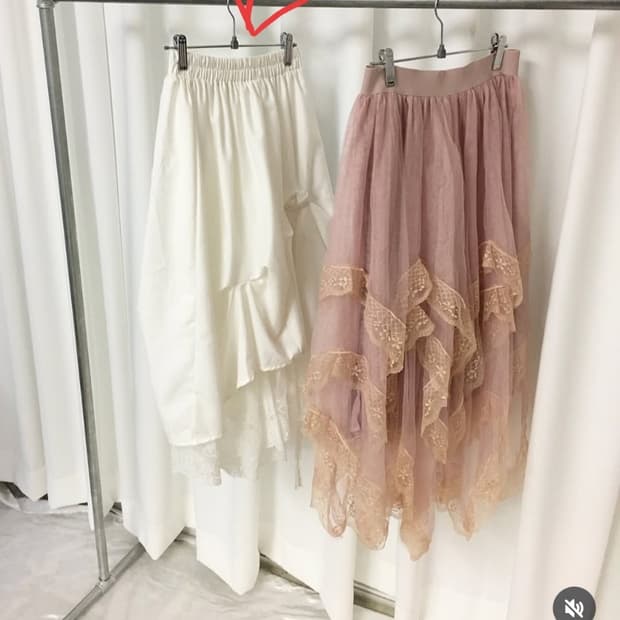레이어룸 빈티지 레이스 스커트