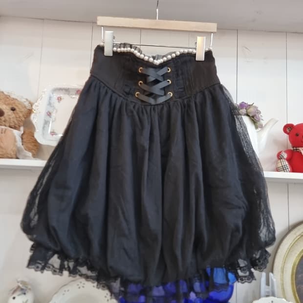 LIZ LISA(리즈리사) 진주 코르셋 큐롯 스커트