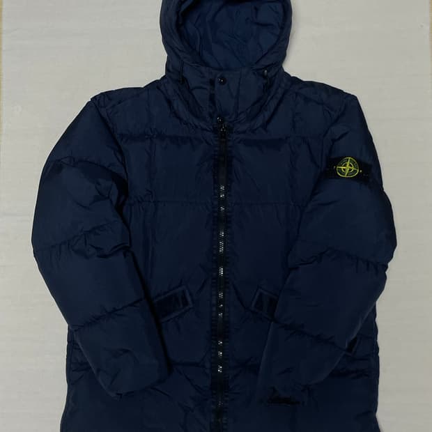 스톤아일랜드 크링클랩스 후드 패딩 [2XL]