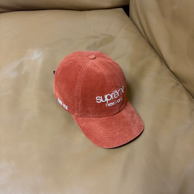 슈프림 6패널 볼캡 모자 고어텍스 클래식 로고 러스트