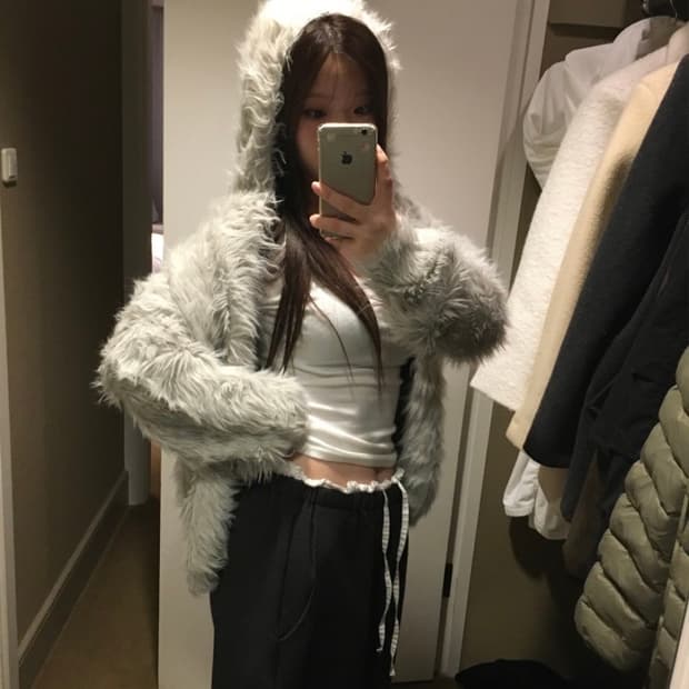 아워캐비넷 그루밍 퍼 후드