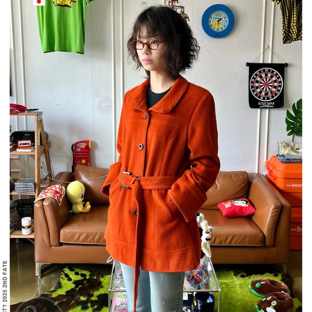 KANSAI BIS Vintage Belted Wool Coat