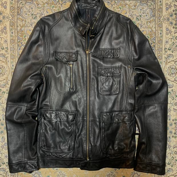 양가죽 멀티포켓 자켓