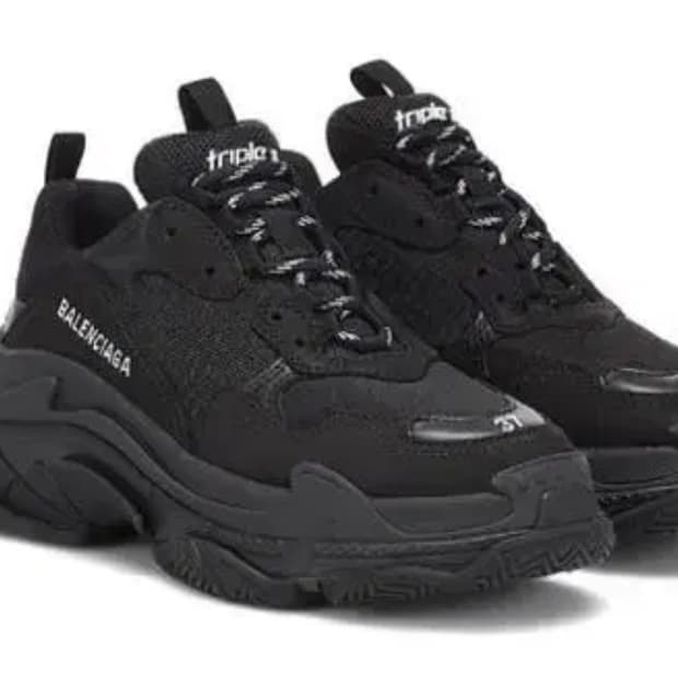 발렌시아가 트리플S 올블랙 37