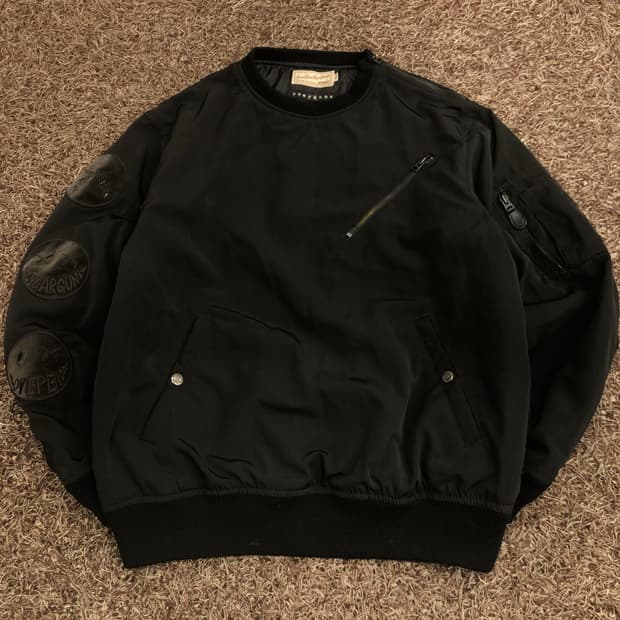 아비렉스 X 로어건즈 ma-1 패치 크루넥