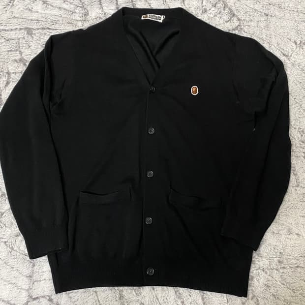 [L] 베이프 헤드 가디건 블랙