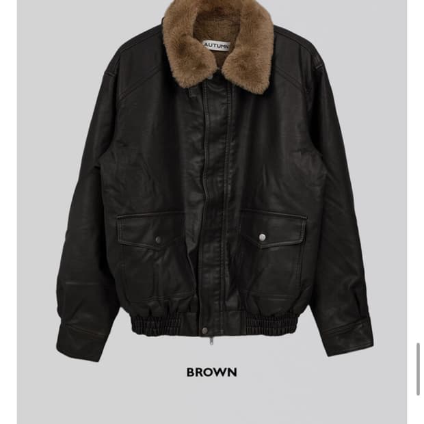 어텀 로건퍼무스탕점퍼 브라운