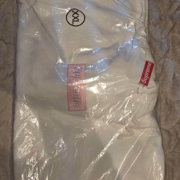 슈프림 박스로고 후드 스웨트셔츠 화이트xxl  - 25fw