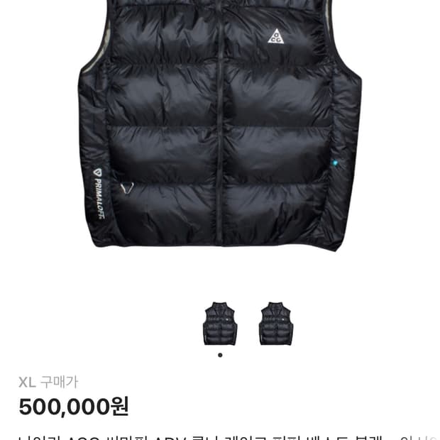 Acg 써마핏 ADV 루나 레이크 퍼퍼 베스트 블랙