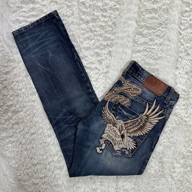 Cloud 72 자수 청바지 32사이즈