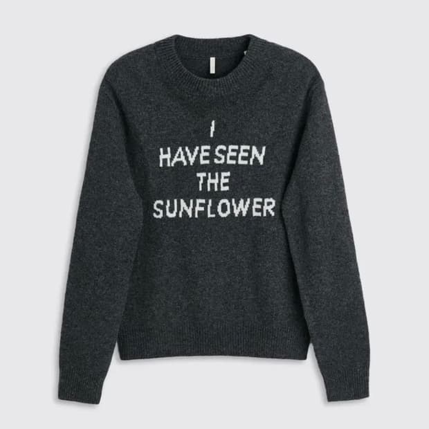 Sunflower Moon text knit L사이즈