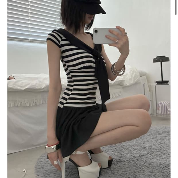 구함) 엔젤넘버 555 Midnight Sailor Girl Dress